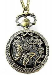 LMP3Creation Black Classic Vintage Retro Antique Skeleton Hollow Pocket Watch With Chain For Unisex Pow 0001