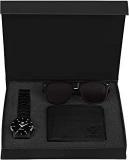 Lorenz Combo Of Black Watch, Wallet And Black Sunglasses For Men CM 1062SN WL BLK