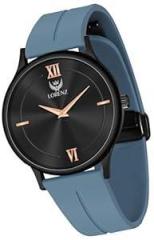 LORENZ Silicone Slim Case Analog Watch With Blue Magnetic Lock Strap|Watch For Men & Women| Mk 4072R