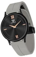 LORENZ Silicone Slim Case Analog Watch With Grey Magnetic Lock Strap|Watch For Men & Women| Mk 4074R