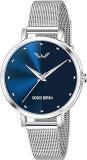 LOUIS DEVIN LD L144 BLU CH Mesh Blue Dial Silver Band Stainless Steel Chain Analog Wrist Watch For Women