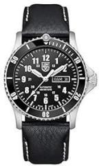 Luminox Leather Sea Day Date Analog Dial Color Black Men Watch Xs.0921, Black Band