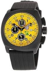 Luminox Tony Kanaan 1100 Series Yellow Dial Silicone Strap Men's Watch 1105, yellow, Black