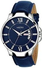 Matrix Antique Day & Date Leather Strap Analog Watch for Men & Boys