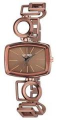 Matrix Blush Collection | Minimalistic Dial with Bracelet Style Chain Analog Watch for Women & Girls