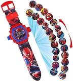 Matrix Kids Edition Spiderman/Barbie/Ben 10 / Marvel Avengers Digital Watch with 24 Image Projection Boys & Girls