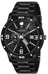 Matrix Men's Day and Date Black Dial Analog Wrist Watch DD 81