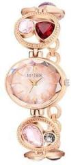 Matrix Nebula Collection | Mother of Pearl Dial with Bracelet Style Chain Analog Watch for Women & Girls