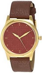 Maxima Analog Maroon Dial Unisex's Watch 38668LMGY