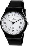 Maxima Plastic Analog White Dial Unisex Black Strap Watch 39053Ppgw