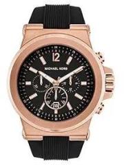 MICHAEL KORS Mens Dylan Black Dial Silicone Chronograph Watch MK8184 9133813, Not assigned, Not assigned