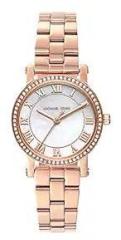 Michael Kors Norie Analog White Dial Gold Band Women's Stainless Steel Watch MK3558