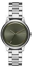 MVMT Stainless Steel Profile Analog Green Dial Unisex Adult Watch 28000188 D, Silver Band