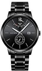 NIBOSI Analogue Men's Watch Black Dial Black Colored Strap