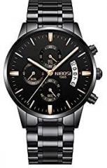 NIBOSI Chronograph Men's Watch Black Dial & Strap