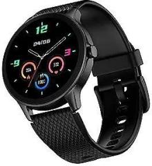 Noise Arc Round Dial Smartwatch with 1.38 inch Heavy Duty Display with Custom Watch Faces, Stress Measurement Feature, IP68 Water Resistance, Metallic Finish Smart Watch for Men and Women Jet Black