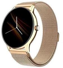 Noise Twist Go round dial Smartwatch with BT calling, 1.39 inch Display, Metal Build, 100+ Watch Faces, IP68, sleep tracking, 100+ sports modes, 24/7 heart rate monitoring Gold Link