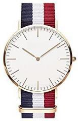 NUBELA Analog White Dial Unisex's Watch Dw R+W+Blu