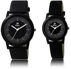 OM DESIGNER Analogue Couple Watch Black Mio BL MI 47 147