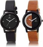 OM DESIGNER Analogue Multicolor Leather Belt Watches Pack Of 2 For Girls & Women 133