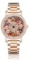 ORSGA Alloy Steel Flora Watch For Women Multicolor Diamond Rotating Dial Rose Gold Women Watches For Girls Ladies Watch Analog Latest Stylish & Unique Womens Watch