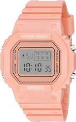 PAPIO Black Color Plastic Belt 7 Color Light Digital Sport Watch for Girls and Boys DIGITAL 07