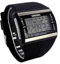 pass pass Digital Grey Dial Sports Alarm Unisex Watch Men & Boys PA 02