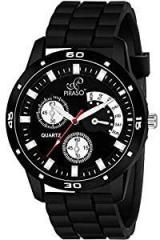 PIRASO Black Dial with Designer Black Mesh Band Watch for Men Boys