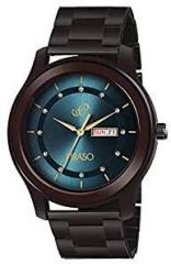 PIRASO Classy Look Blue Dial and Brown Chain Analog Watch for Men Boys