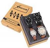 Rich Club Analogue Black, Silver Dial Unisex Family Combo Pack Watch Family Combo