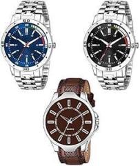 RPS FASHION WITH DEVICE OF R Analogue Men's Watch Combo Set Pack of 3