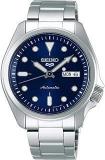 Seiko Analog Blue Dial Clear Band Men's Stainless Steel Watch SRPE53K1