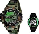 SELLORIA Digital Sports Army Multicolour Big Dial Combo Watch Mens Boys Kids&Girls