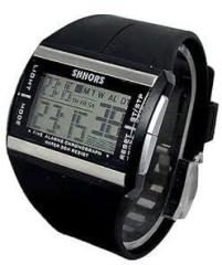 SELLORIA Shhors Collection Quartz Movement Digital Black Dial Sports Alarm Unisex Watch