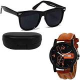 Sheomy New Arrival Special Collection Of Festive Seasons Black Color Unisex UV Protected Avaitors, Aviators And Sunglasses Combo Ideal For Boys, Girls, Men, Women 3IN1 ANASUN