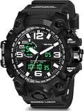 Shocknshop Analog Digital Black Dial Sports Multi Functional Watch For Men Boys SK08B