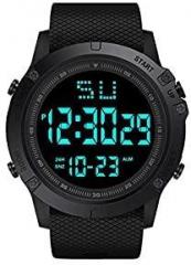 Shocknshop Digital Sports Multi Functional Watch for Mens Boys Black Dial Colored Strap W04BLK