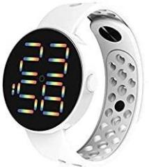 Shocknshop Stylish Rainbow LED Lights Digital Unisex Watch for Boys and Girls WCH12