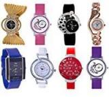 Shree Analogue Girls' Watch Assorted Dial Assorted Colored Strap Pack of 8