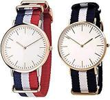 Shree Enterprise Analogue White Dial Combo Of 2 Women's & Girl's Watch SH 1001 DW 2C Red Black