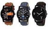 Shree Shree Group Analogue Black, Blue Dial Men's Combo Of 3 Watch 889900