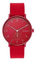 Skagen Aaren Kulor Analog Red Dial Unisex Adult Watch SKW6512T