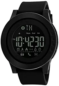 Skmei 50m Waterproof Men Women Smartwatch with Bluetooth, Pedometer, Remote Camers, Call and SMS Reminder Compatible with Android & iOS