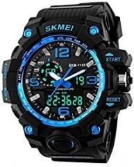 SKMEI Analogue Digital Men's Watch Blue Dial Black Colored Strap