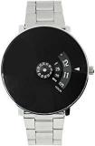 SKYLOFTS Analogue Unisex Watch Black Dial Silver Colored Strap Centre Rotating Unisex Watch