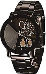 SKYLOFTS Skylofts Black Dial Stainless Steel Chrome Plated Analog Women Watch & Girl Watches Black