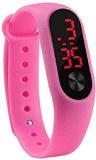 SMC Red LED Illuminated Belt Display Digital Black Dial Boy's And Girl's Professional Watch