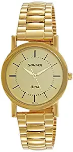 Sonata Analog Champagne Dial Men's Watch NM77049YM01 / NL77049YM01