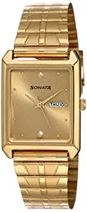 Analog Gold Dial Men's Watch NK7007YM05