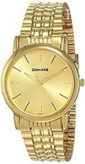 Sonata Analog Gold Dial Men's Watch NM7987YM06W/NN7987YM06W